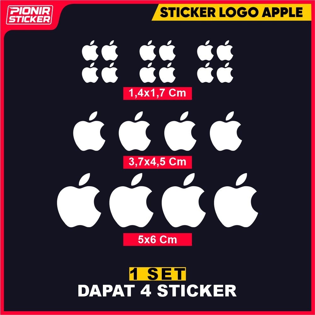 Jual Sticker Logo Apple Cutting Sticker Logo Apple Sticker mobil kaca ...