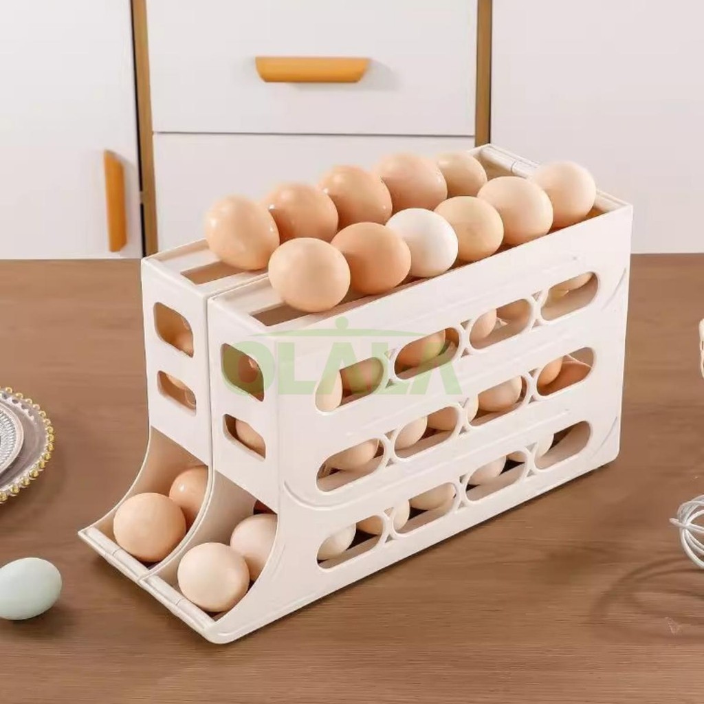 Jual Rak Telur 4 Tingkat Otomatis Penyimpanan Telur Refrigerator Egg ...