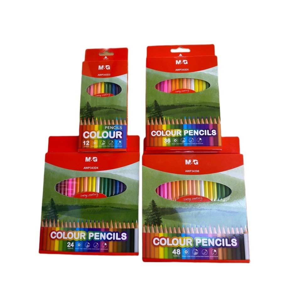 Jual M&G Pensil Warna isi 12 24 36 48 Warna Hexagonal Berkualitas Bagus