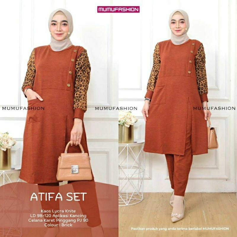 Jual TKG ATIFA ATARI SET Best Seller Setelan Celana Wanita Kaos