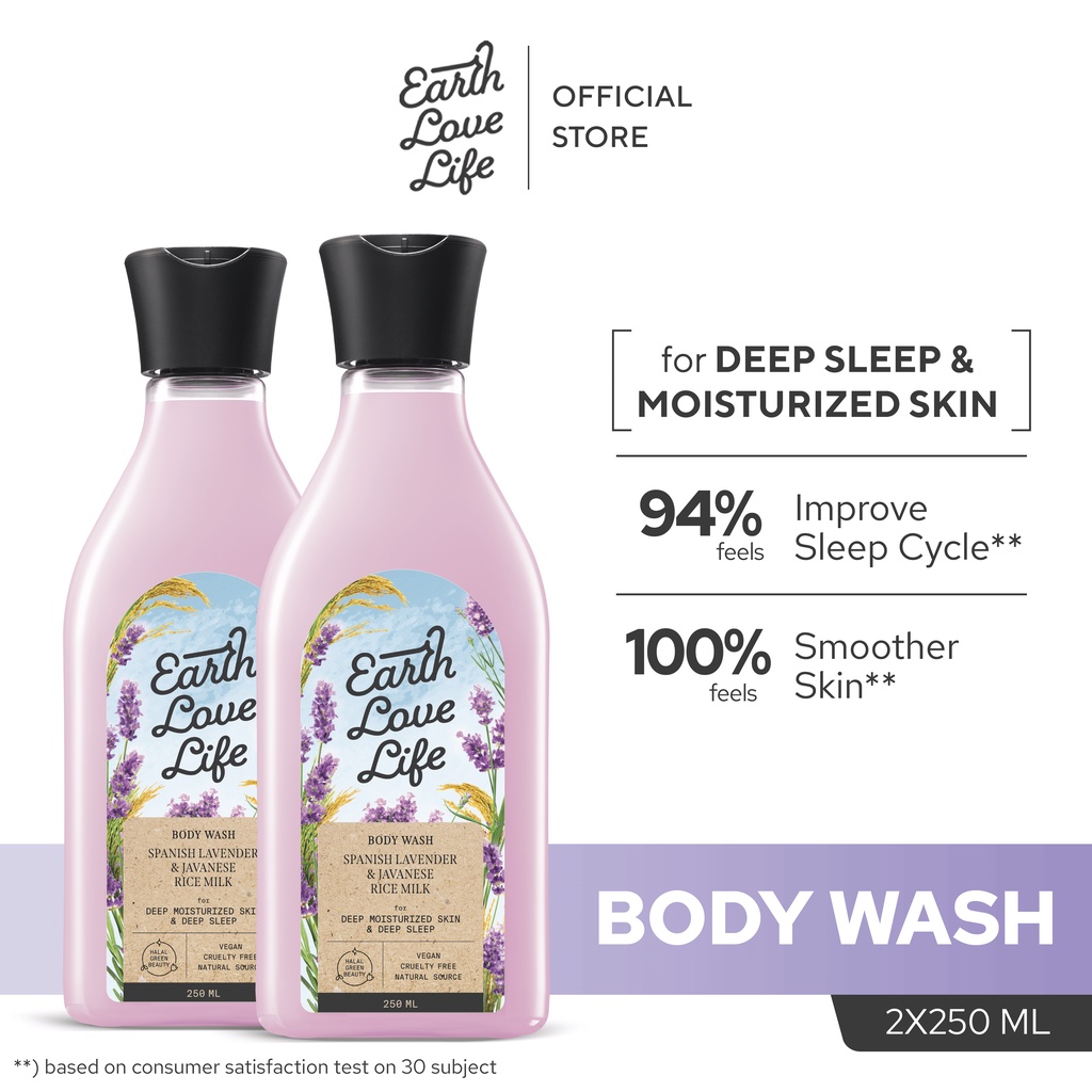 Jual [TWINPACK BODY WASH] EARTH LOVE LIFE Spanish Lavender & Javanese