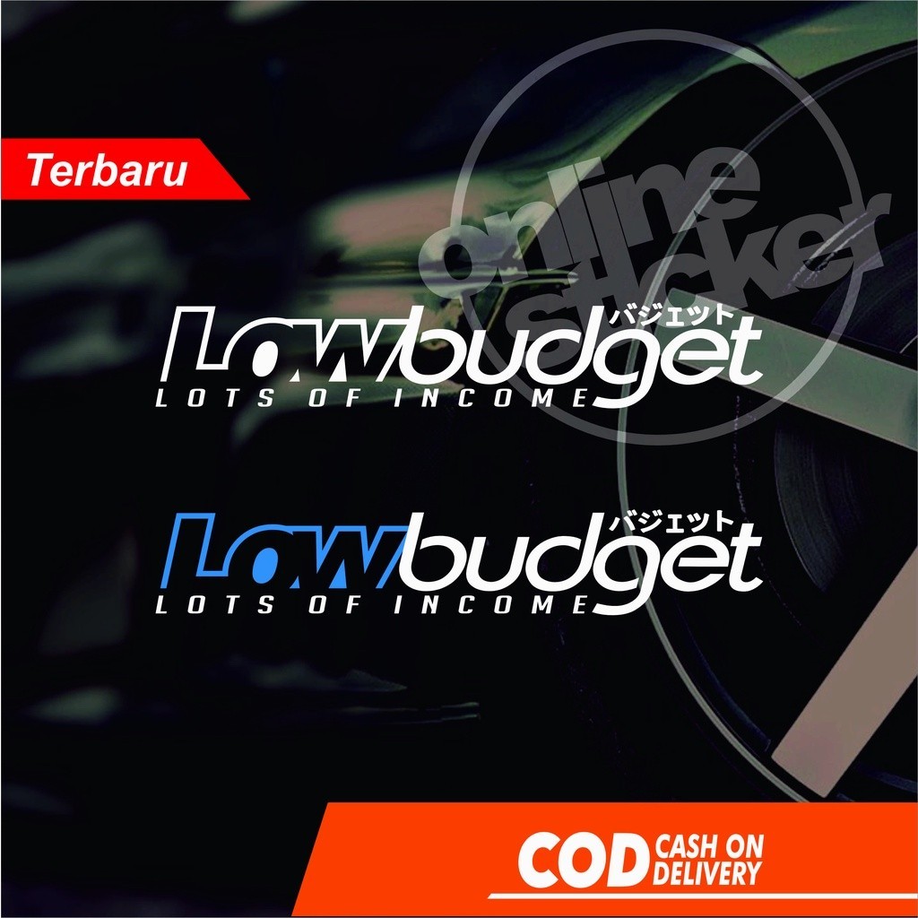 Jual Sticker Low Budget PART.2 Cutting kaca mobil Stiker LOW Budget ...
