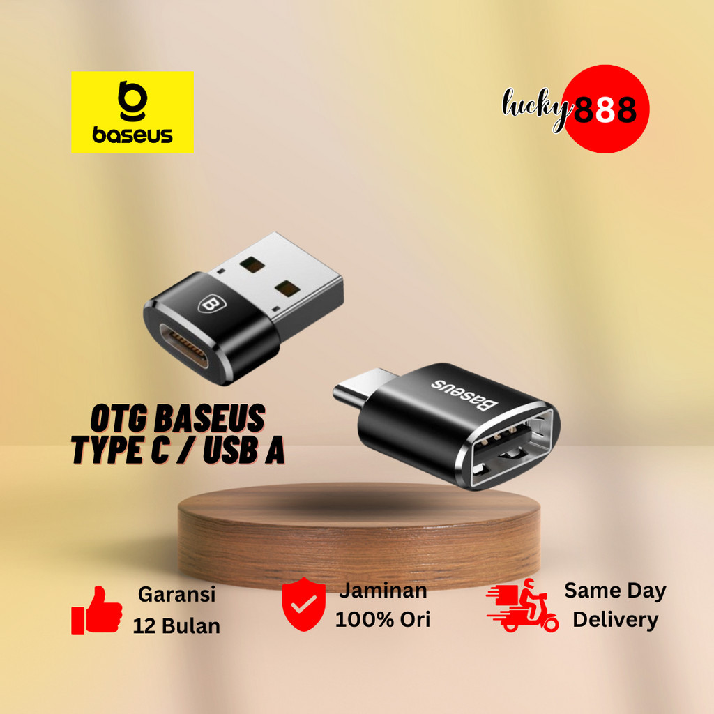 Jual Baseus OTG USB To Type C Female to USB Male Adapter Converter ...