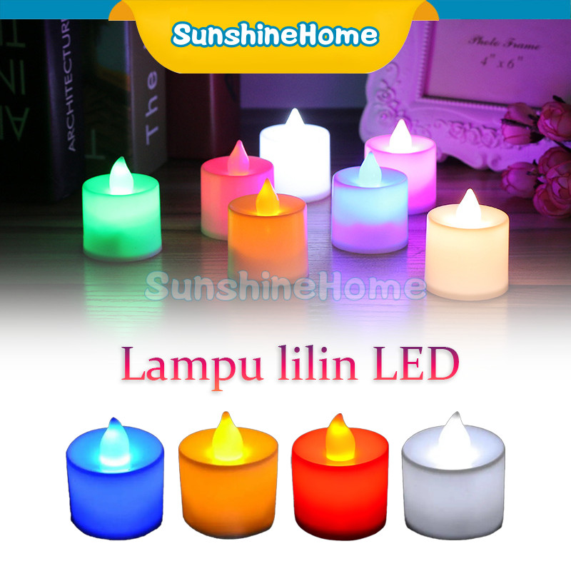 Jual Lilin Led Mini Candle Light Lamp Dekorasi Kamar Tidur Rumah Warna