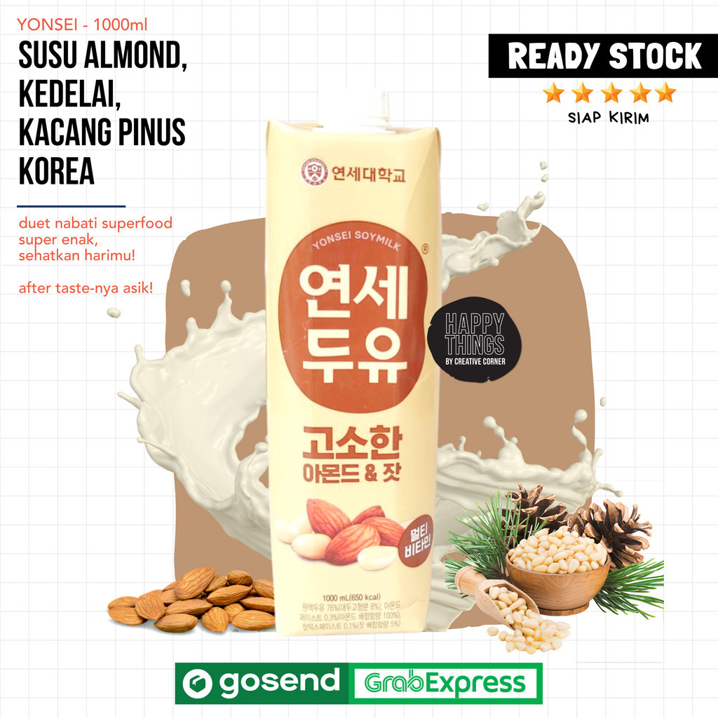 Jual Susu Almond Yonsei Almond Pine and Soy Milk 1L Super Food
