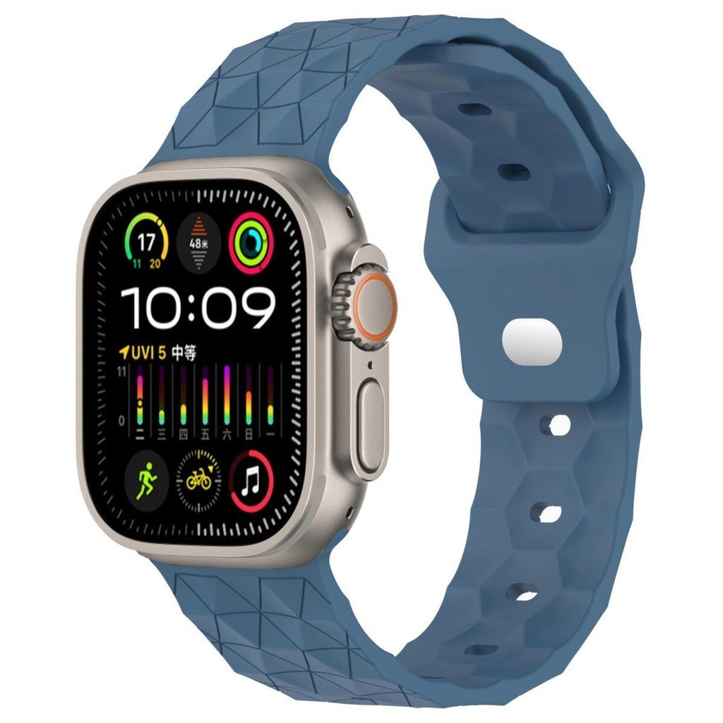 Sport Silicone Strap for Apple Watch Ultra 49mm Football Pattern Jam  Tangan Buckle Bracelet Band for Iwatch Series 11 10 SE 46mm 