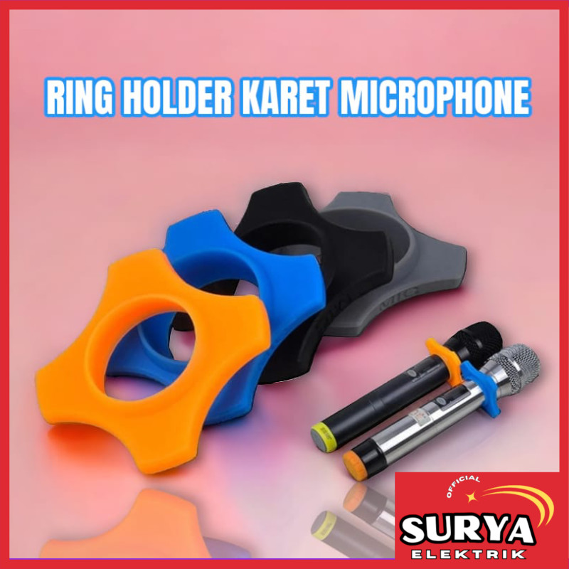 Jual Karet Ring Holder Cincin Microphone Mikrofon 4 Kaki Tebal Fosfor ...