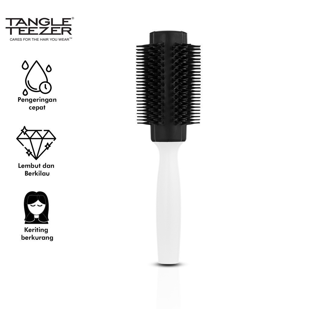 Tangle Teezer Blow-Drying Smoothing Tool Small Large Round Sisir Rambut  Hairbrush Hair Comb Roll 1320911
