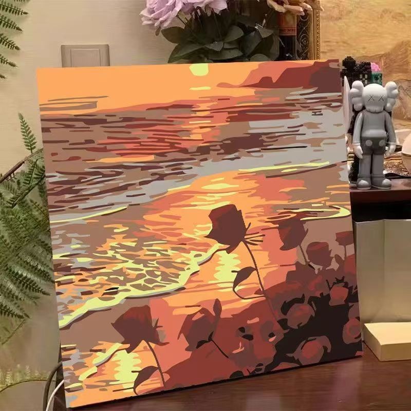 Jual FIVEVOO Melukis 20 x 20cm/ Canvas Paint By Number Kit DIY/ Digital ...