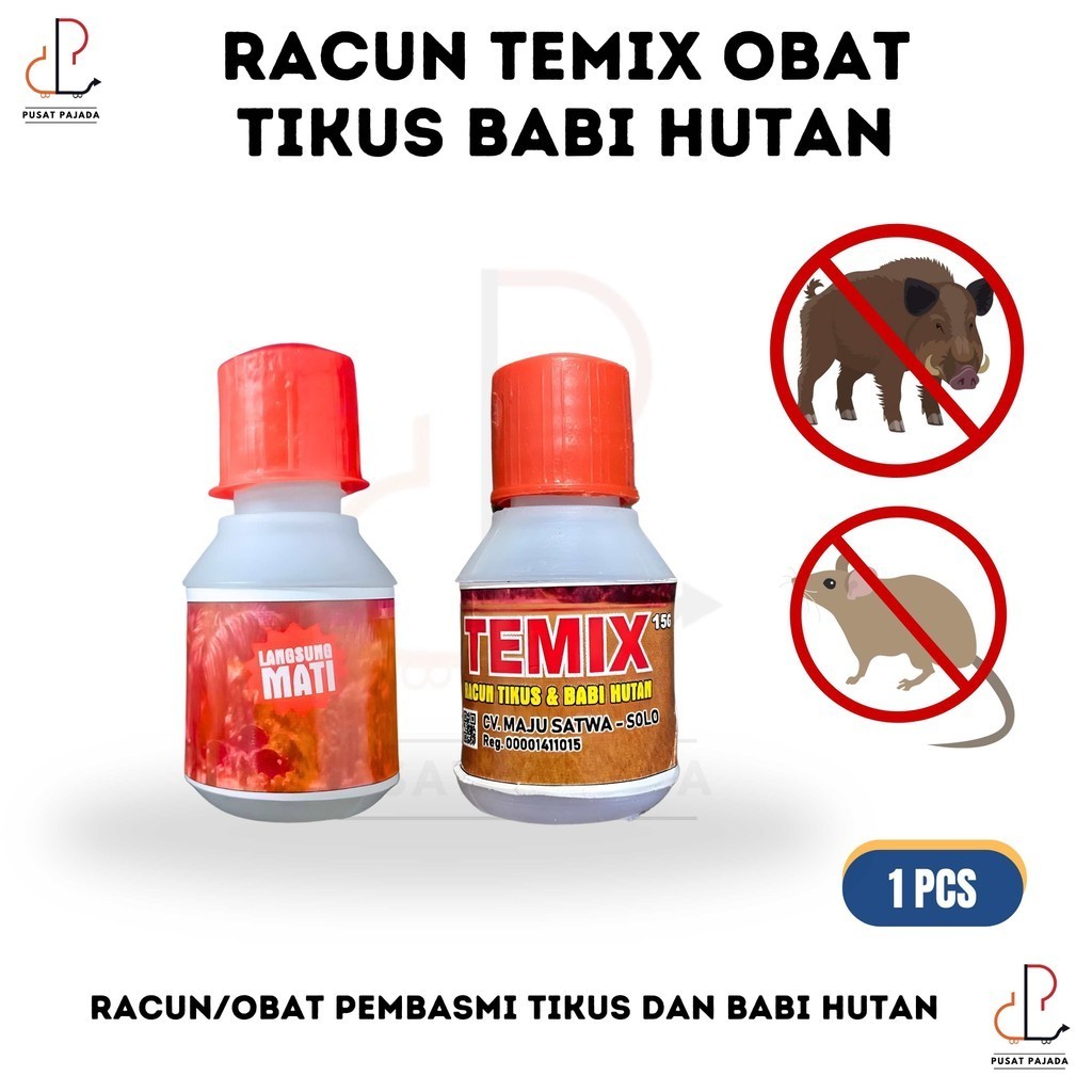 Jual Racun Temix Obat Tikus Babi Hutan Themix Botol Umpan Perangkap ...