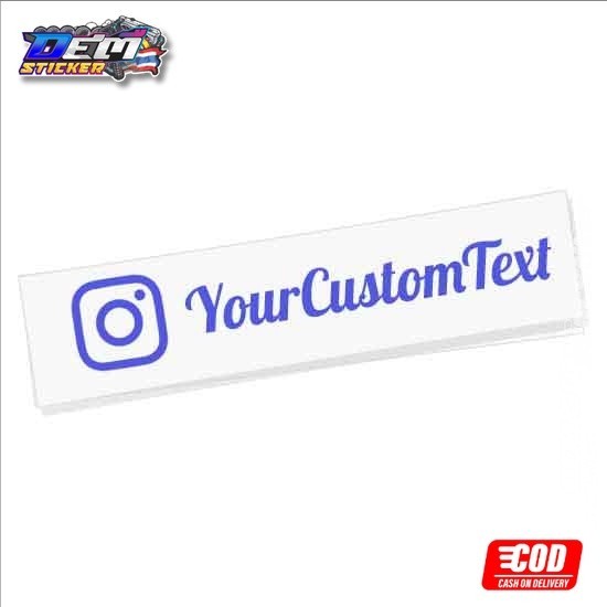 Jual Sticker Custom Nama IG/Instagram Bahan Reflective | Shopee Indonesia