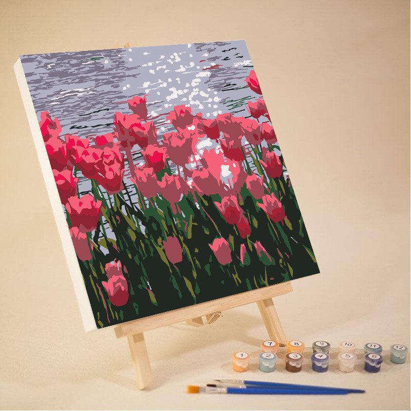Jual Paint By Number 20x20 Nature Series DIY Painting Kit Canvas Paint