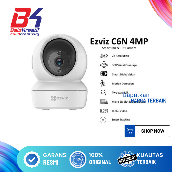 Jual CCTV Ezviz Smart Home Camera C6N 4MP 2K C6N 4MP Shopee Indonesia