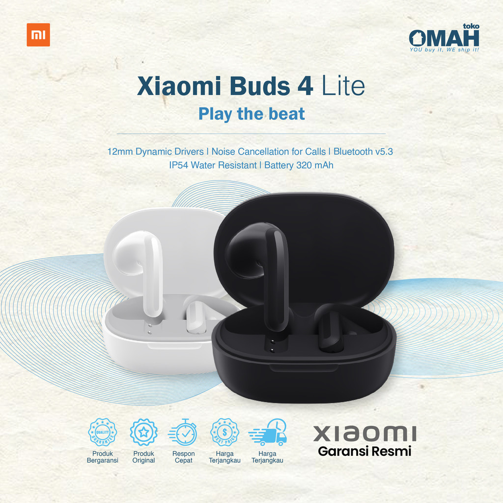 Jual Xiaomi Redmi Buds 4 Lite TWS Bluetooth 5.3 IP54 Driver 12mm Fast Pair  Android Iphone Garansi Resmi Xiaomi | Shopee Indonesia