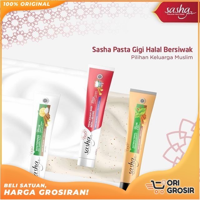 Jual ORI Grosir SASHA Sasha Toothpaste Pasta Gigi WHITENING | PENCEGAH ...