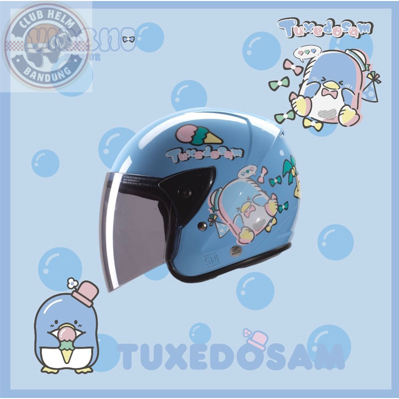 Jual Helm Anak SNI UNISEX CEWE COWO KARAKTER TUXEDOSAM LAKI LAKI