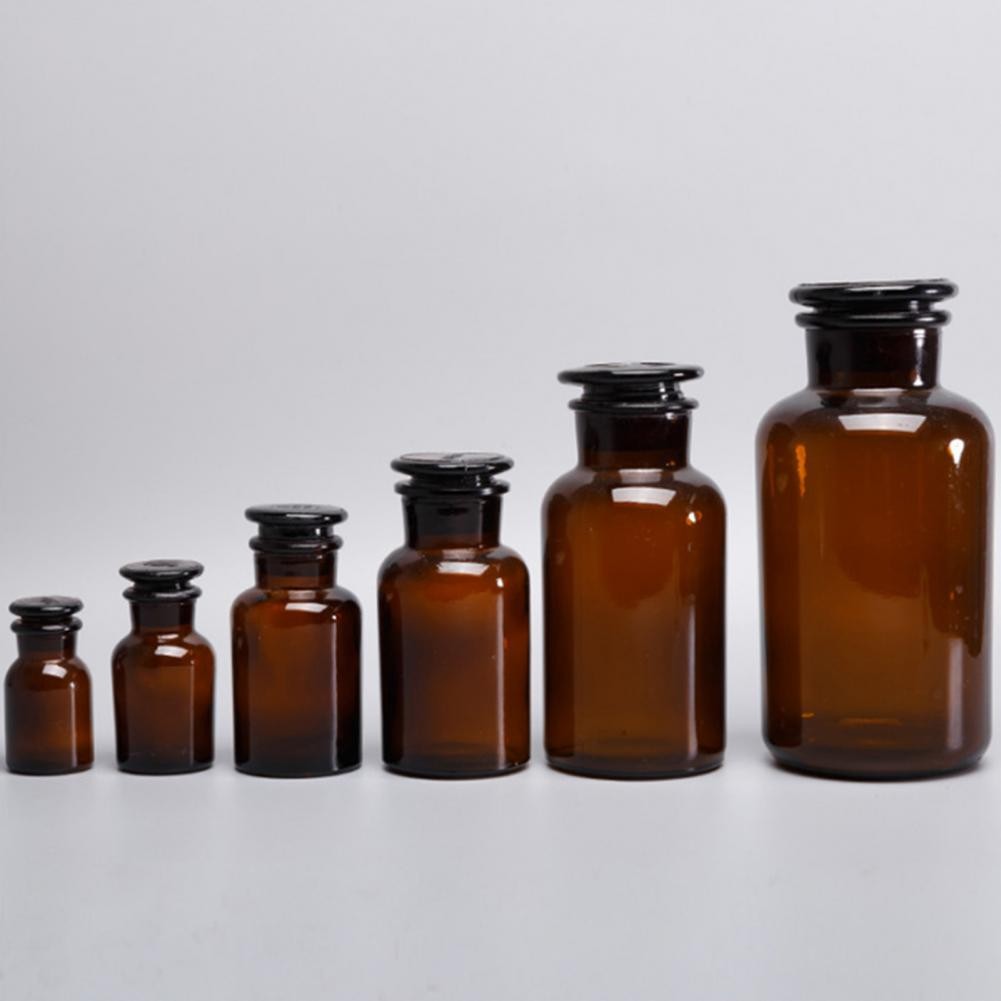 Jual 30/60/125/250/500ml Reagent Jar Empty Seal Bottles Laboratory ...
