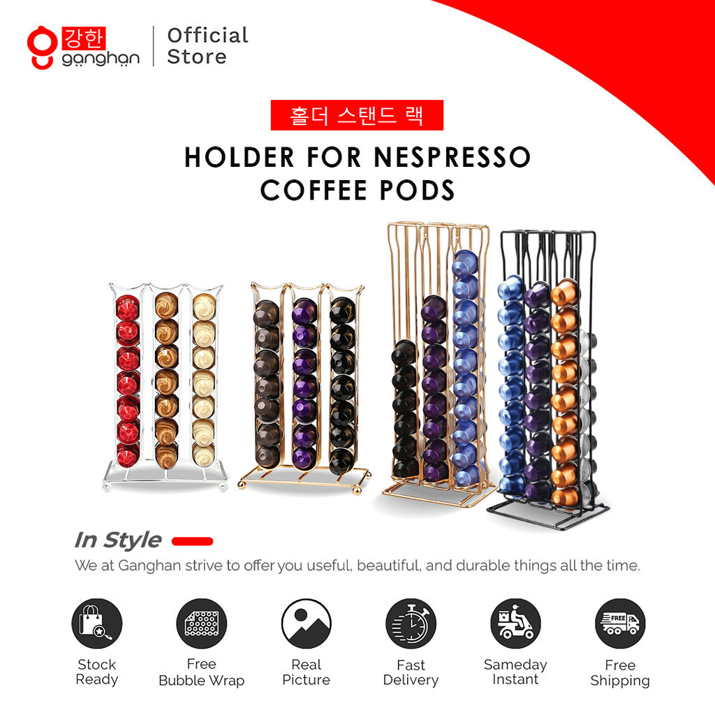 Jual Ganghan Rak Kopi Kapsul Nespresso | Coffee Capsules Holder Stand ...