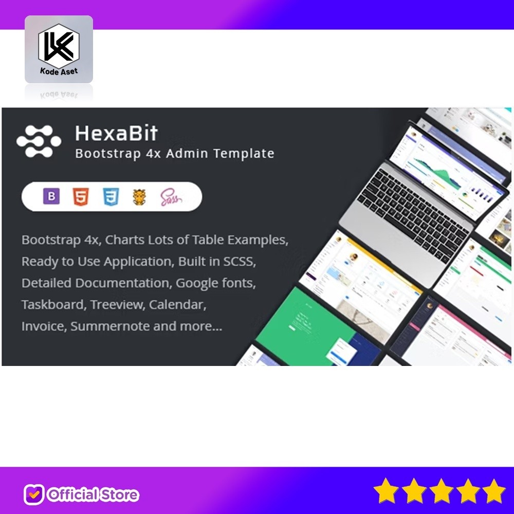 Jual HEXABIT - RESPONSIVE BOOTSTRAP ADMIN TEMPLATE & UI KIT BY FUZITECH ...
