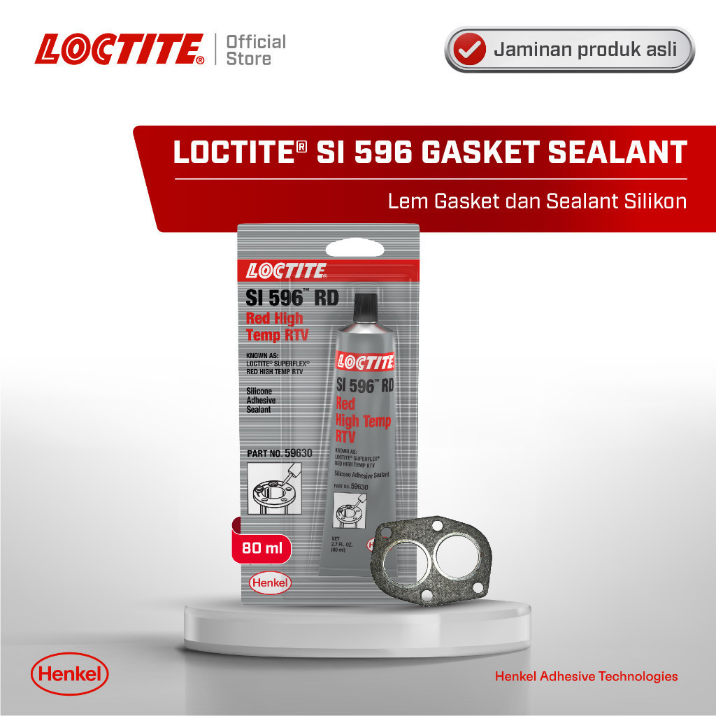 Jual LOCTITE SI 596 Gasket Sealant Lem Paking/Gasket 80 ml | Shopee ...