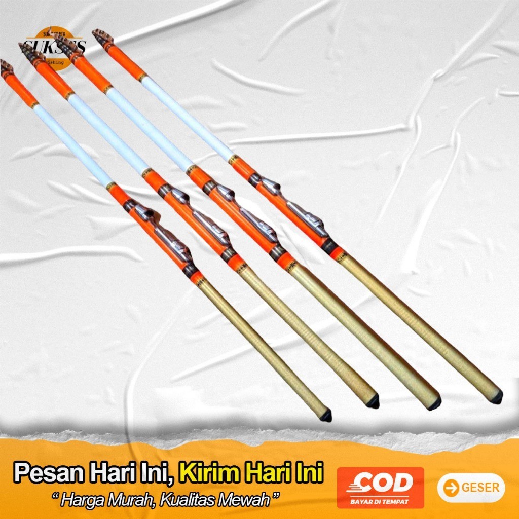 Jual SET LENGKAP Pancing Tegek Kolong Oregon Neon Pole Murah Reel Joran ...