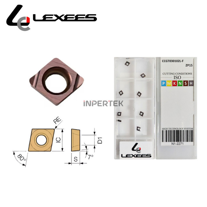 Jual Insert CCGT 030102L-F LEXEES Pahat Bubut CCGT 03 01 02 Mata ...