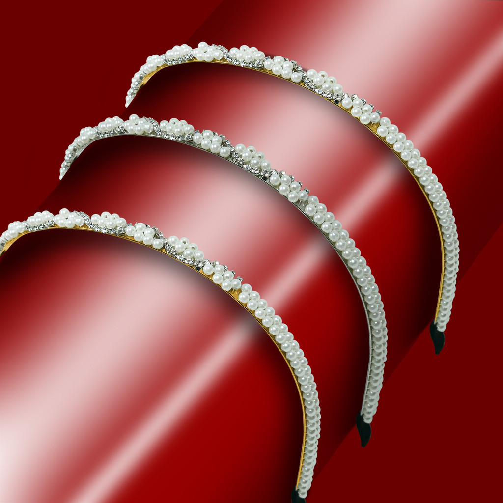 Jual BANDO PEARL KRISTAL / CINDERELLA PREMIUM WANITA ELEGAN / AKSESORIS ...