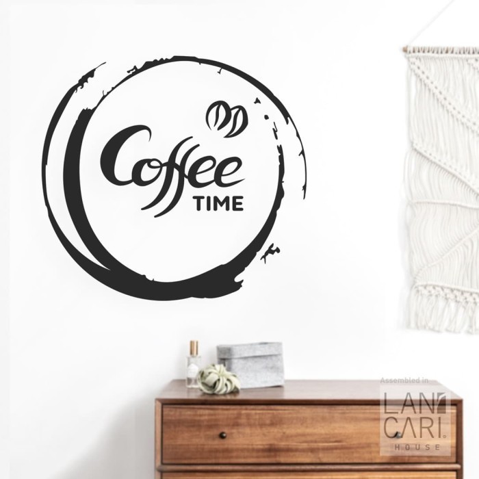 Jual Stiker Coffee Time Kopi shop toko wall Sticker Kaca Cutting ...