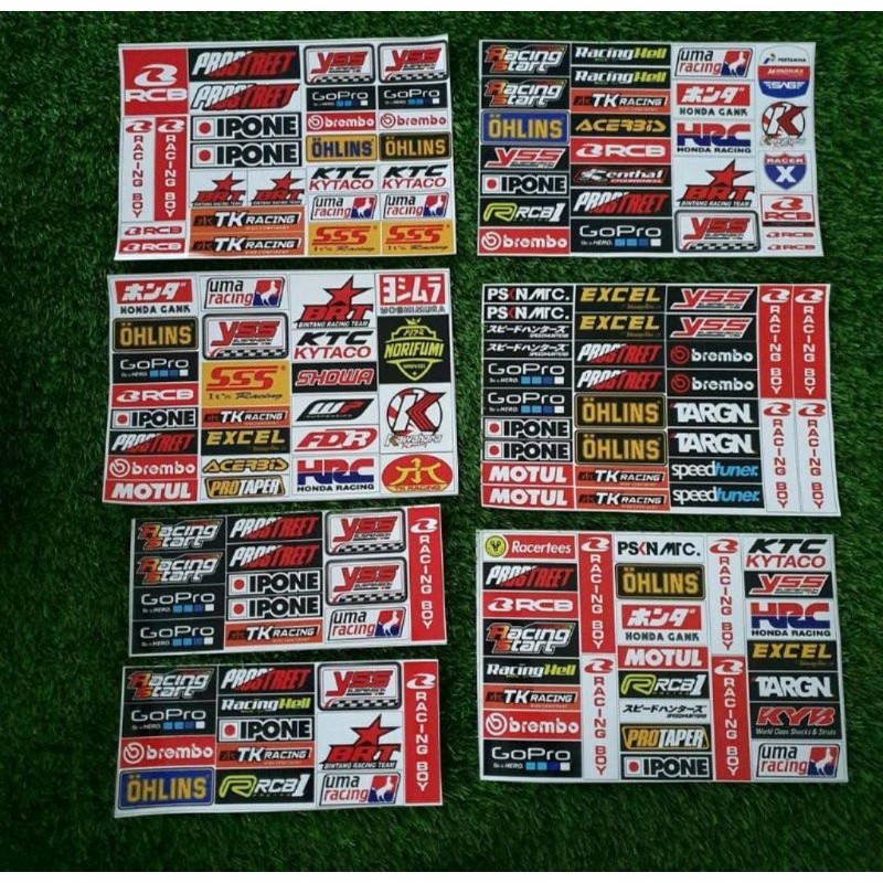 Jual Sticker Racing pack Stiker Sponsor Motor Kecil-kecil lembaran ...