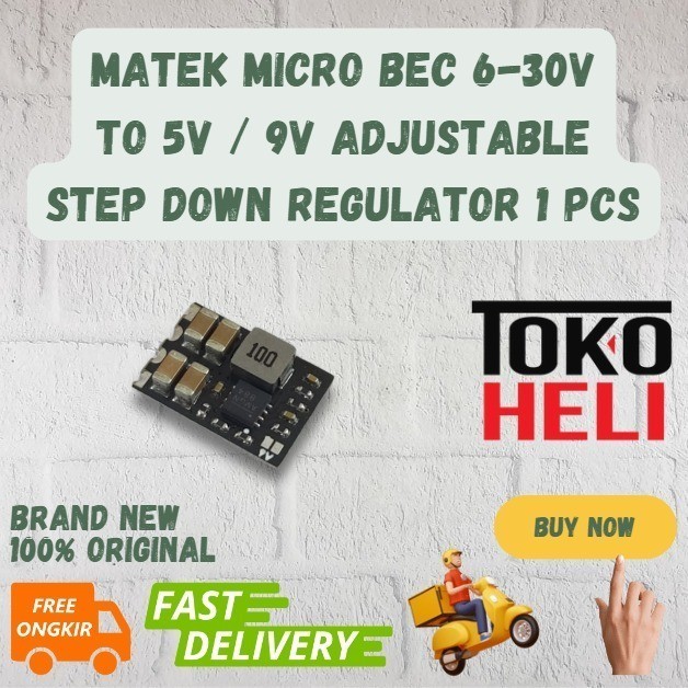 Matek Systems Micro BEC Out 5V o 9V Adj Standard è un modulo regolatore step-down sincrono da 5V per RC FPV Racing Drone  26