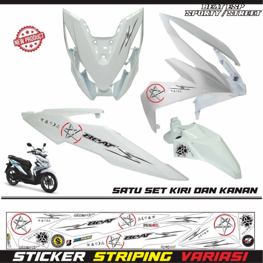 Jual VARIASI / STICKER STRIPING BEAT ESP SPORTY/STREET VARIASI STICKER ...