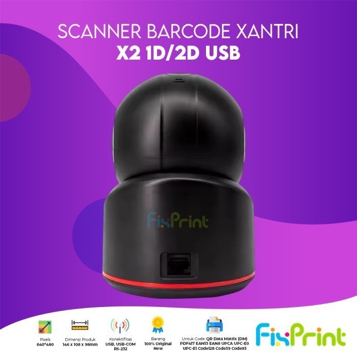 Jual QR CodeFixprint Barcode Scanner Xantri Scan Omni X2 1D 2D Scan ...