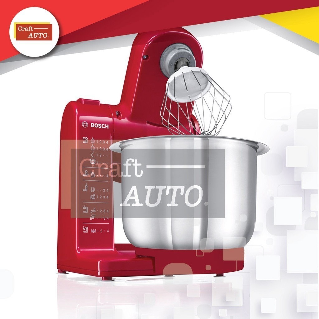 Jual Bosch Kitchen Machine/ Stand Mixer MUM44R1 Merah Shopee Indonesia