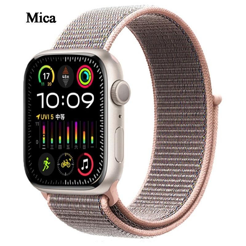 Nylon Loop Strap for Apple Watch Ultra Ultra 49mm 46mm 45mm 41mm 44mm  40mm 42mm 38mm Series 11 10 SE IWatch Soft Band