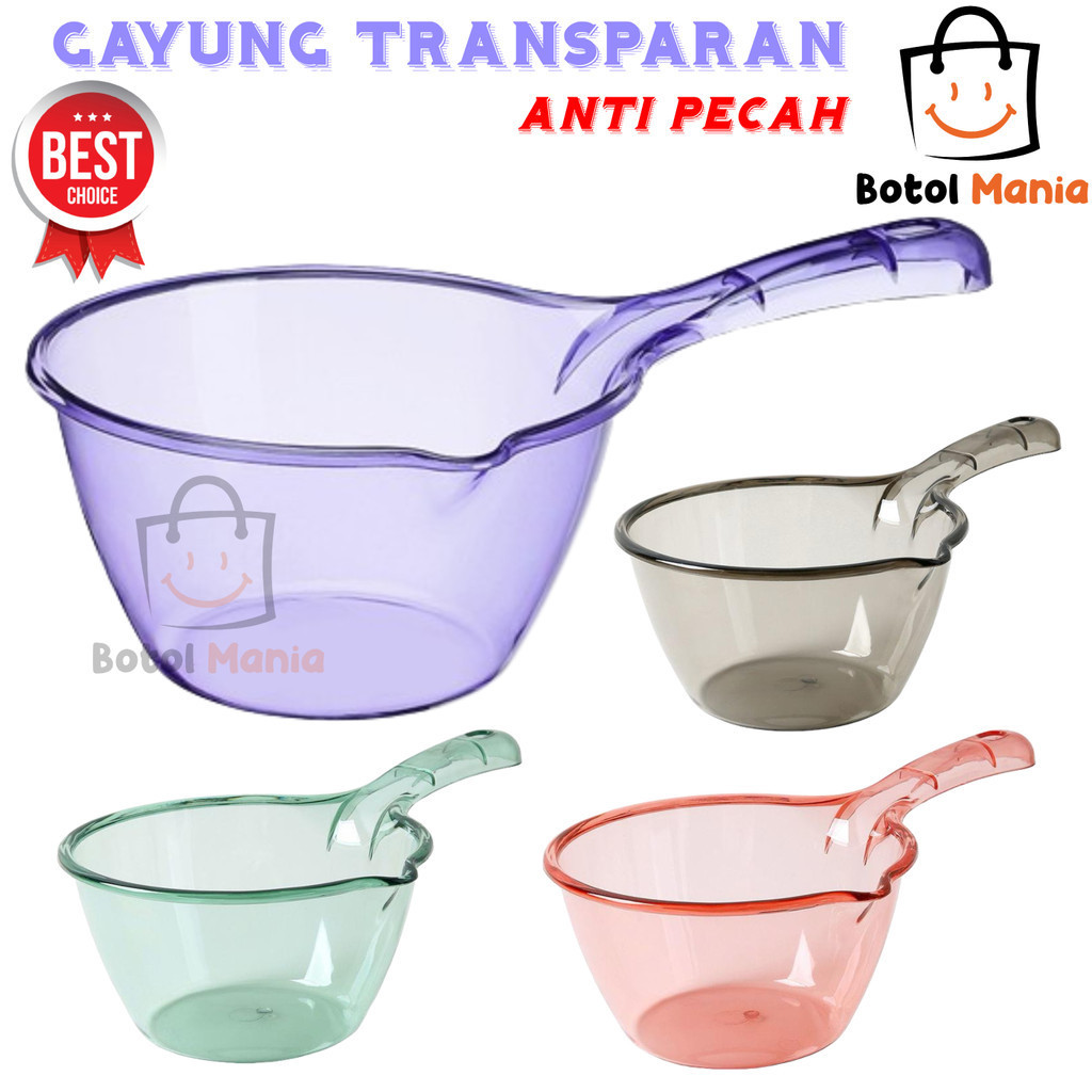 Jual Bm Gayung Transaparan Anti Pecah Gayung Aesthetic Transparan