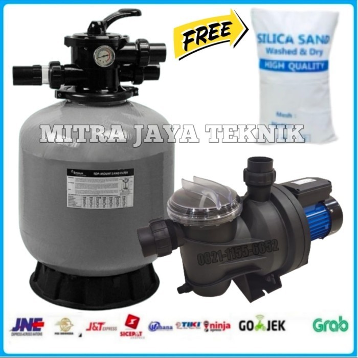 Jual Paket Pompa Kolam Renang Hp Set Sand Filter In Emaux Free Pasir