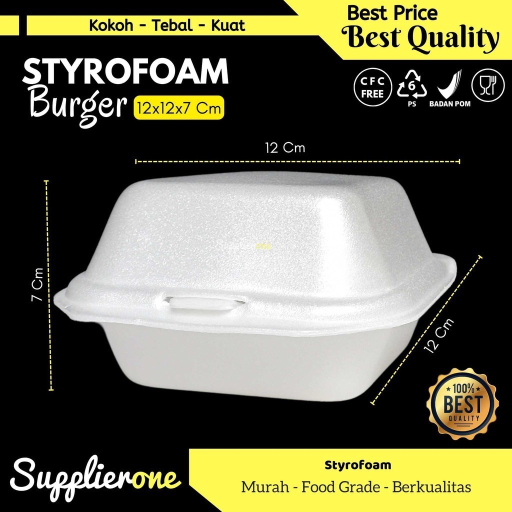 Jual Styrofoam Burger Styrofoam X X Cm Sterofoam Makanan Styrofoam Box Makanan