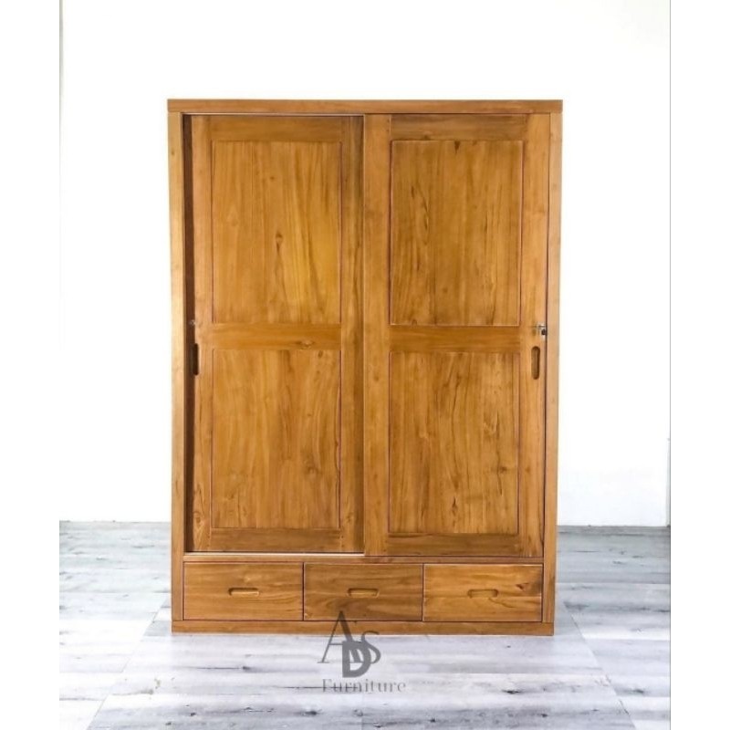 Jual Lemari Kayu Jati Lemari 2 Pintu Lemari Sleding Lemari Pakaian