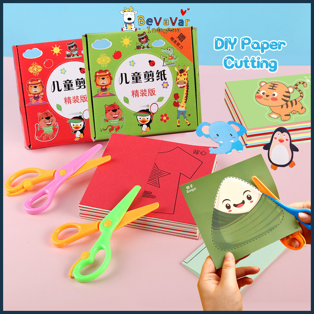 Jual BEVAVAR Mainan diy paper cutting anak kit aktivitas kertas ...