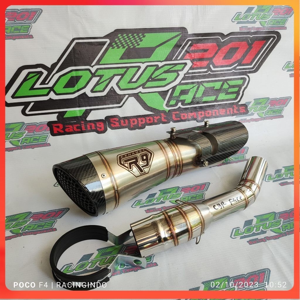 Jual LOKAL Exhaust racing R9 H2 ss slinser slip on cbr 250 rr cbr 150 r ...