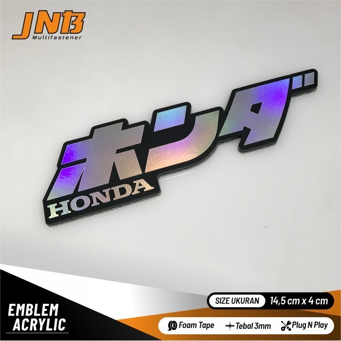 Jual Emblem Acrylic Honda Gank Japan Logo Timbul 3D Jepang | Shopee ...