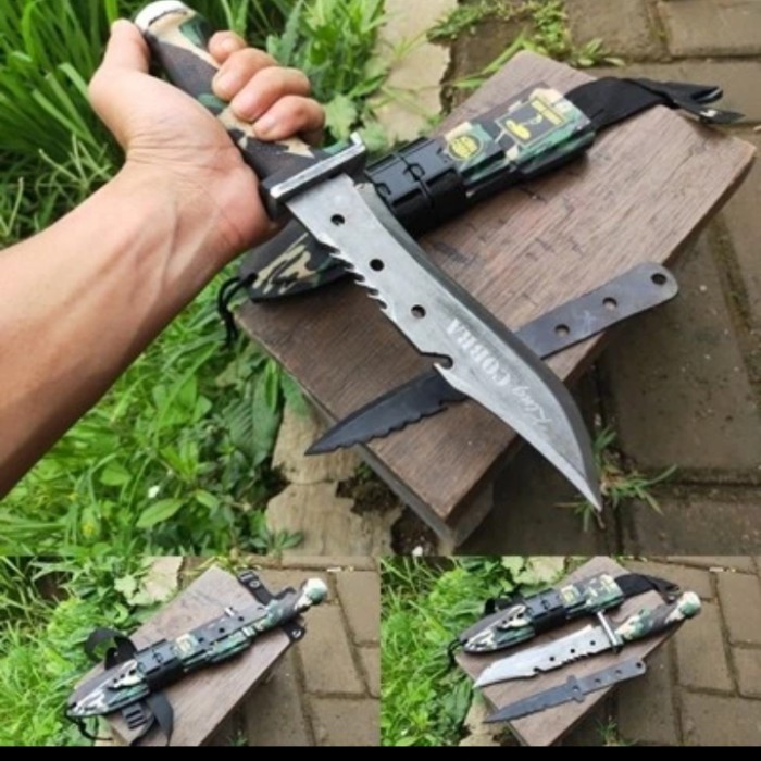 Jual pisau cobra militer knife pisau outdor lapangan pisau sangkur army ...