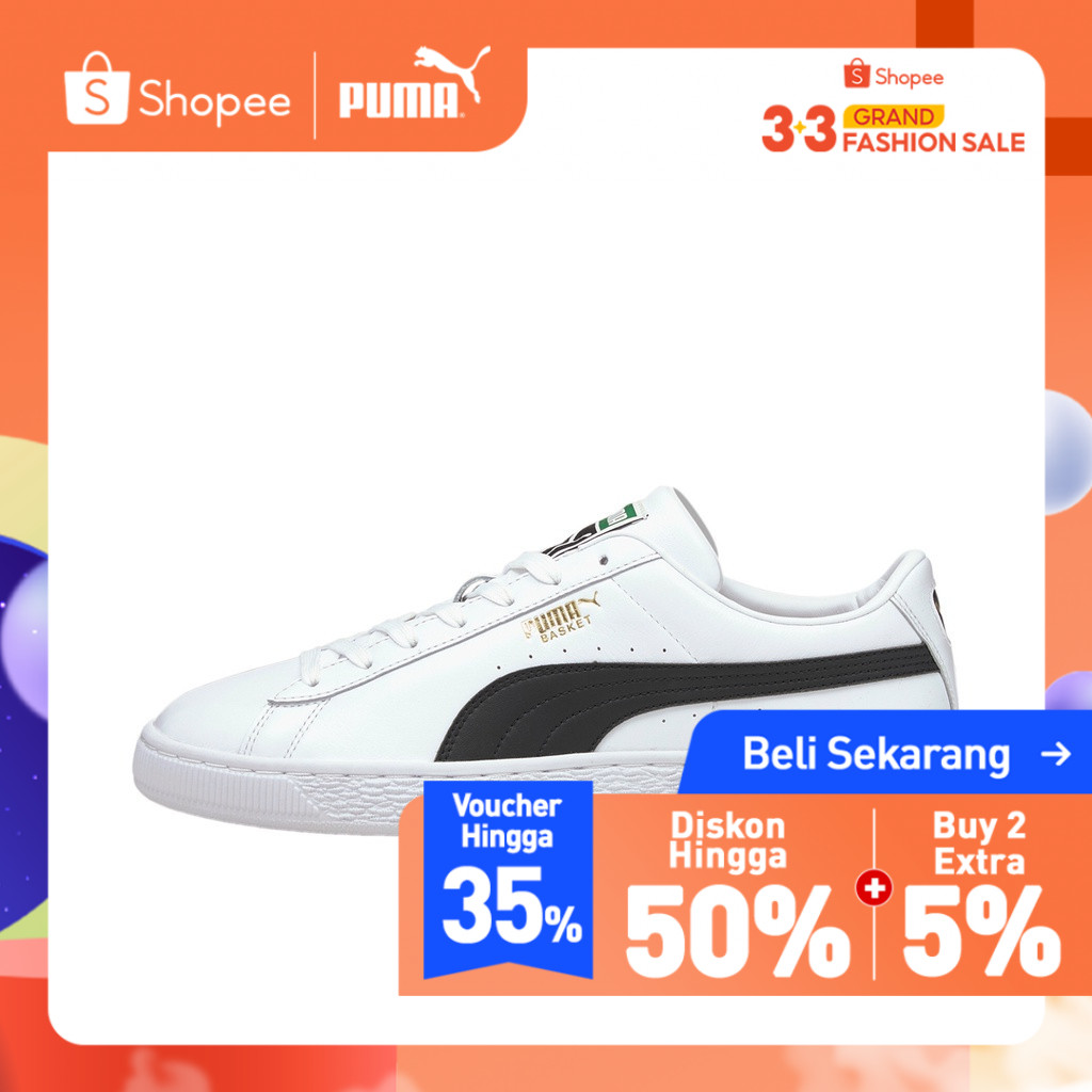 Jual PUMA Sepatu Basket Classic XXI Pria White-Black | Shopee Indonesia