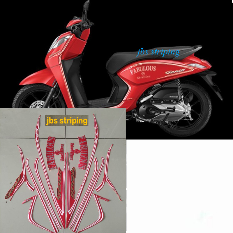 Jual Stiker Genio Striping Honda Genio Cbs Iss Fabulous Thn