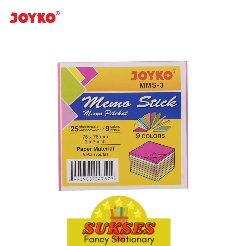 Jual Memo Stick Sticky Note Kertas Memo Memo Tempel Joyko MMS-3 ...
