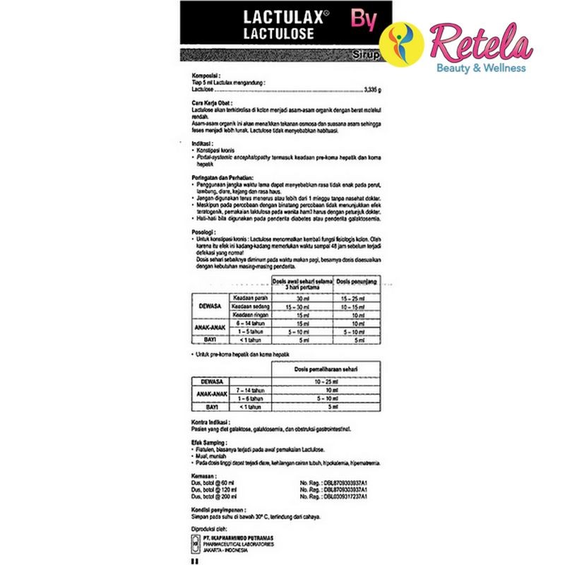 Jual LACTULAX SYRUP BOTOL 60ML | Shopee Indonesia