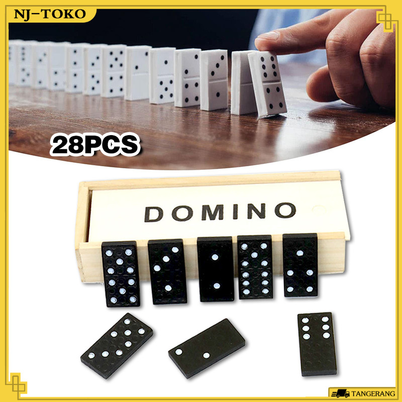 Jual 28 PCS/Kotak Permainan Domino Batu Gaplek Domino Kayu Domino ...