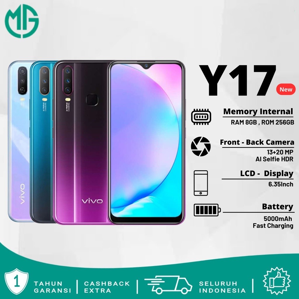 Jual HANDPHONE SMARTPHONE VIVO Y17 RAM 8/256GB GARANSI 1 TAHUN | Shopee ...