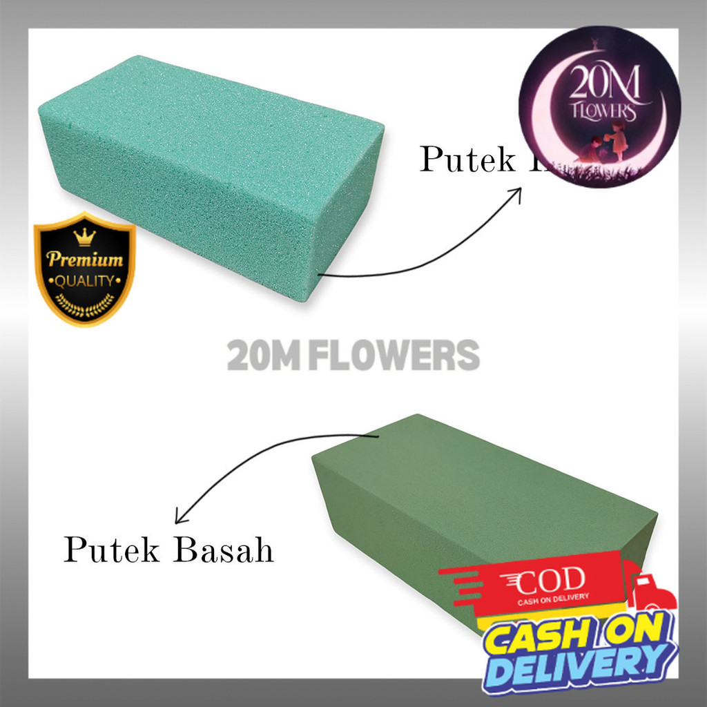 Jual FLORAL FOAM KERING BASAH 1PCS - BUSA BUNGA TANCAP GABUS UNTUK ...