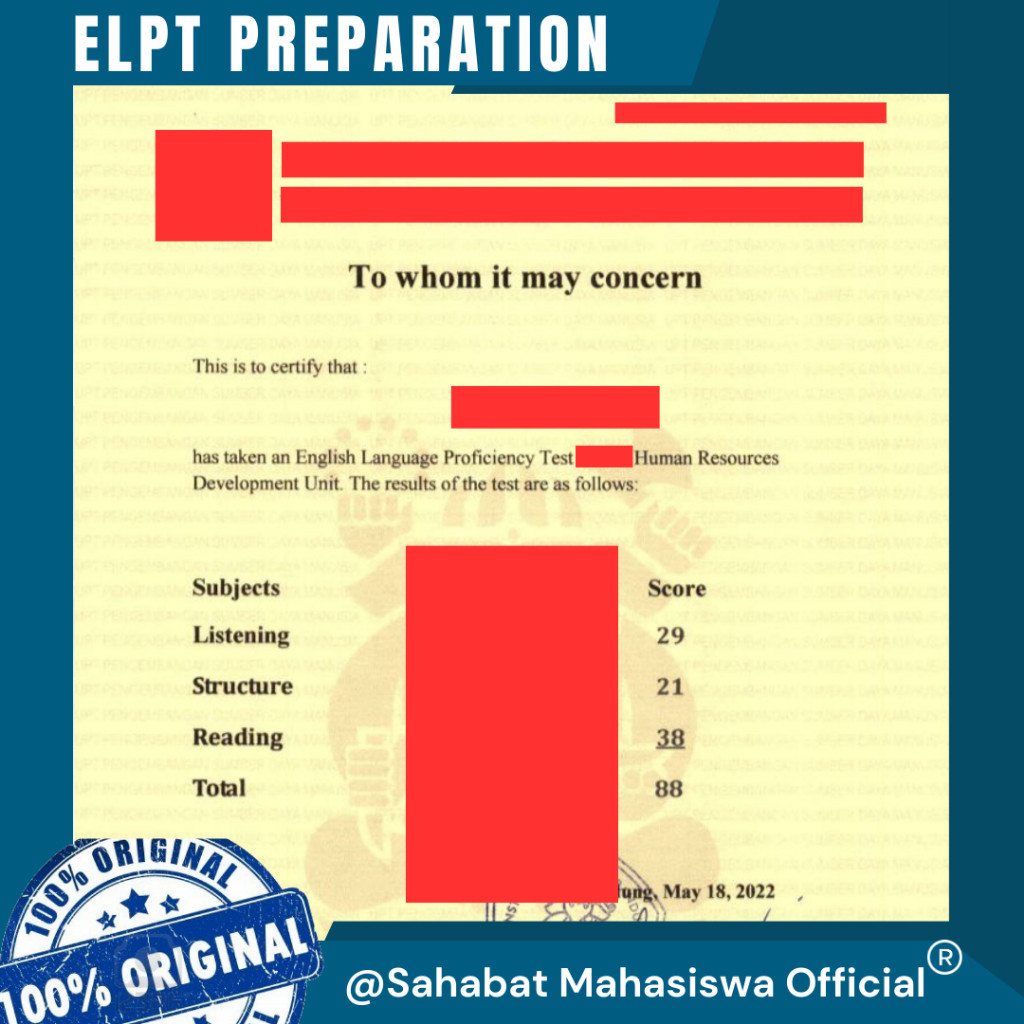 Jual (E-SERTIFIKAT) SERD0S ELPT Preparation ITB 70+ Resmi Online ...